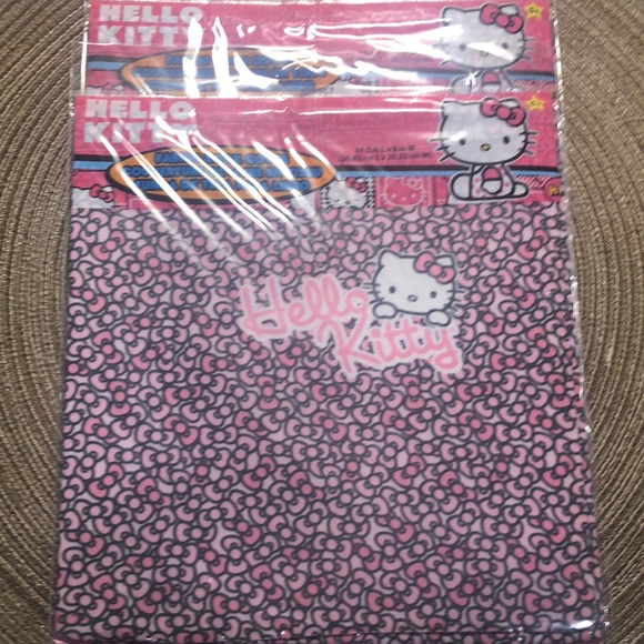 2 Pkgs Hello Kitty Fabric Book Covers - Picture 1 of 4